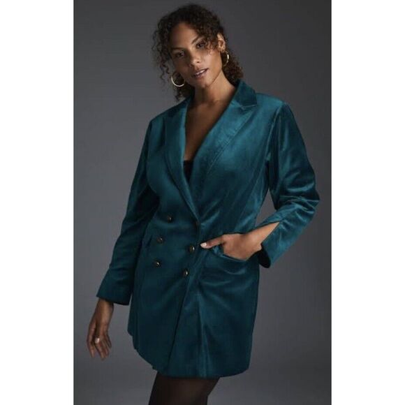 Anthropologie Maeve Velvet Blazer Dress $220 - Picture 2 of 13